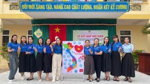 Liên Đội trường TH Kỳ Ninh phối kết hợp với Đoàn thanh niên thực hiện cuộc vân động " Tự hào một giải non sông".