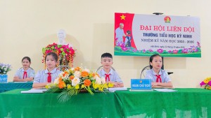 LIÊN ĐỘI TRƯỜNG TIỂU HỌC KỲ NINH TỔ CHỨC ĐẠI HỘI NHIỆM KỲ NĂM HỌC 2025 - 2026