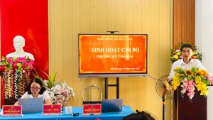 CHI BỘ TRƯỜNG TIỂU HỌC KỲ NINH - SINH HOẠT CHUYÊN ĐỀ THÁNG 4: PHÁT HUY VAI TRÒ CỦA ĐẢNG VIÊN TRONG VIỆC XÂY DỰNG VĂN HÓA NHÀ TRƯỜNG TRONG GIAI ĐOẠN HIỆN NAY