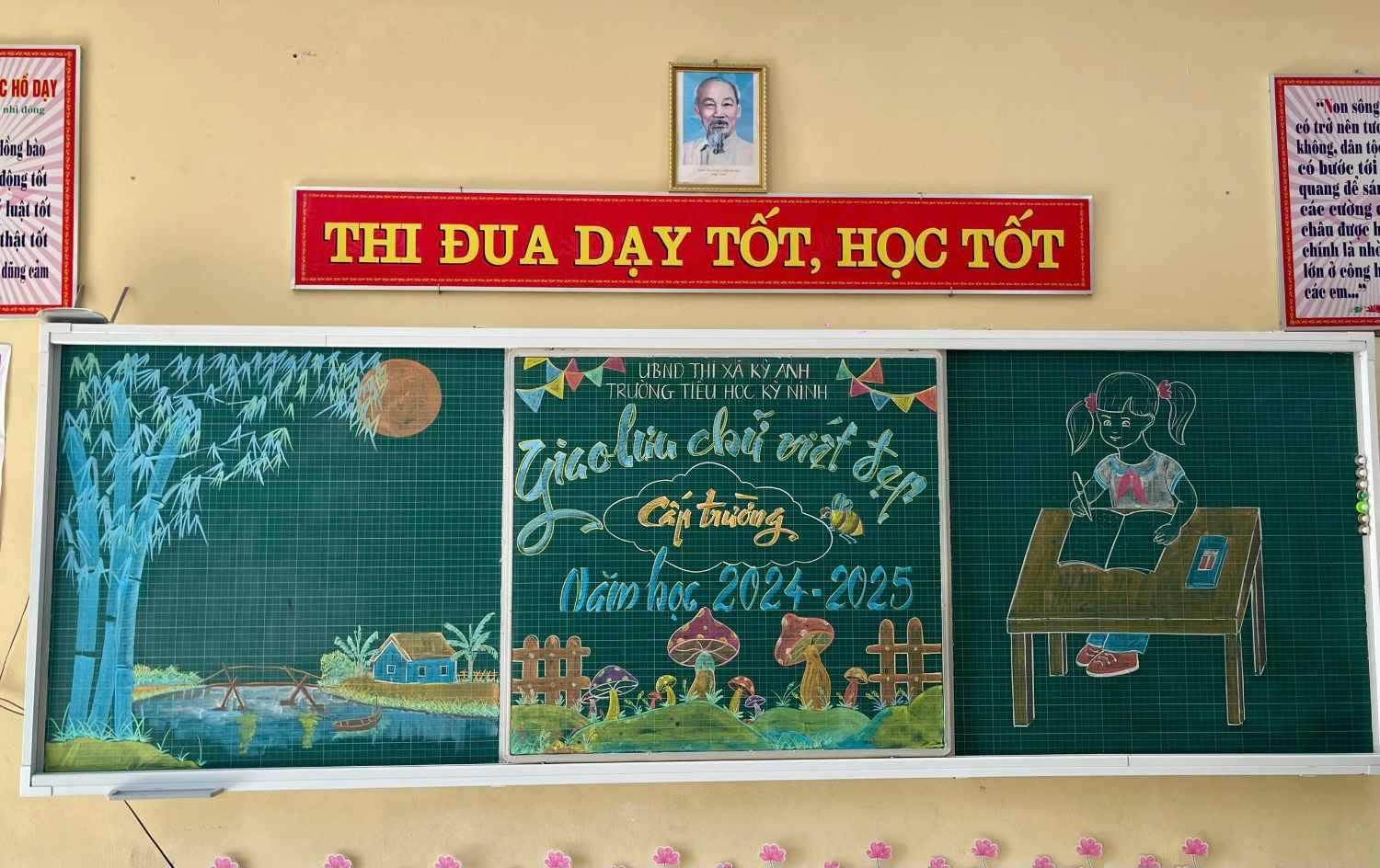 Trường Tiểu học Kỳ Ninh tổ chức: Hội thi "Viết chữ đẹp" cấp trường - Năm học 2024-2025