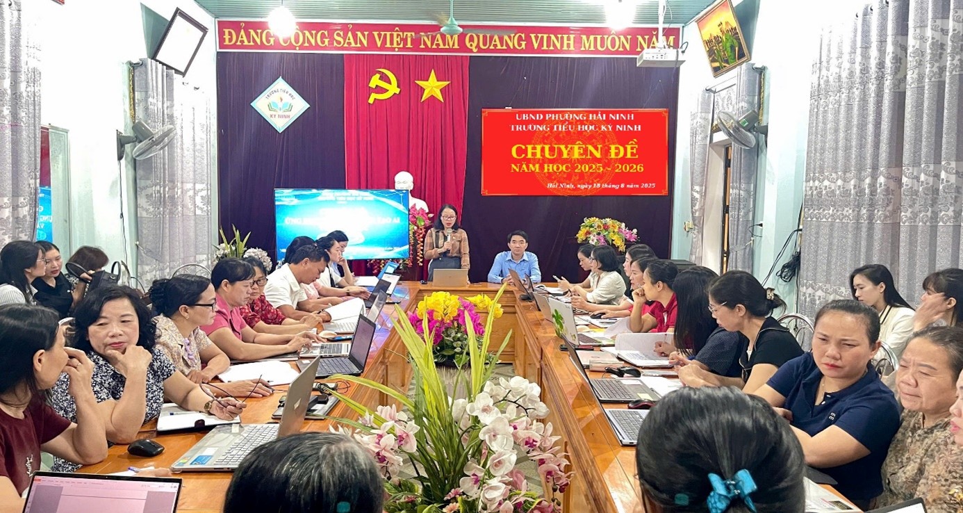Trường Tiểu học Kỳ Ninh tổ chức hiệu quả các buổi Chuyên đề đầu năm học mới  2025 - 2026.